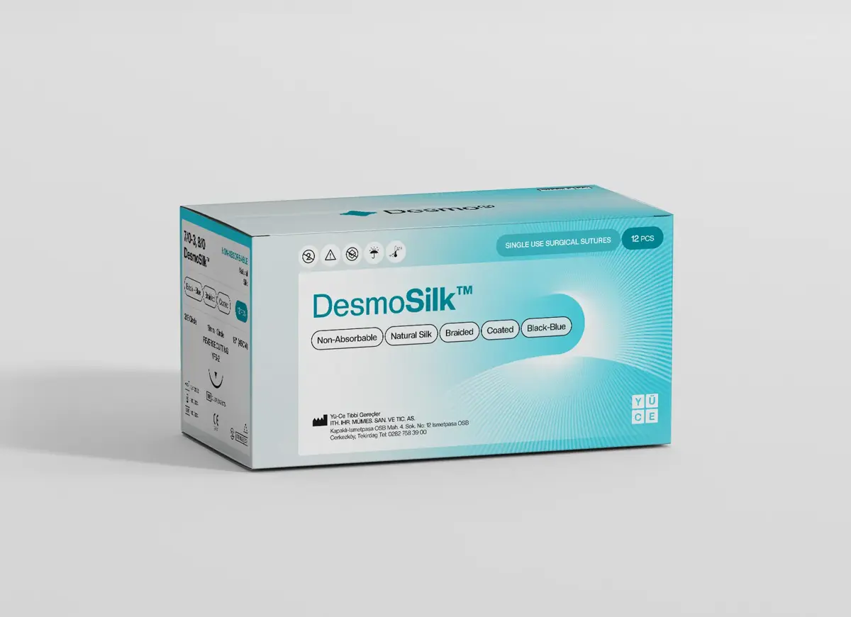 DesmoSilk surgical suture product packaging